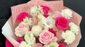 红粉恋人（花束教学）