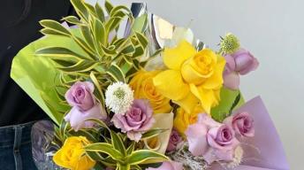 对比色花束教学