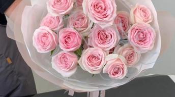 【热门】粉雪山玫瑰花束