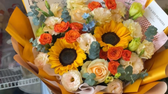 【节日】大气向日葵花束