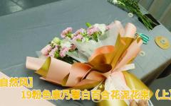 【自然风】19朵粉康乃馨百合花花泥花束（上）