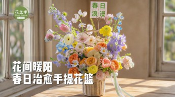 春日花艺｜花间暖阳手提花篮，简单几步包出治愈系春日花篮