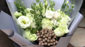 桔梗＋棉花！鬼怪同款花束