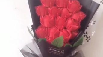 暗黑系玫瑰花束教程