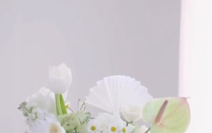 圆形礼盒花艺