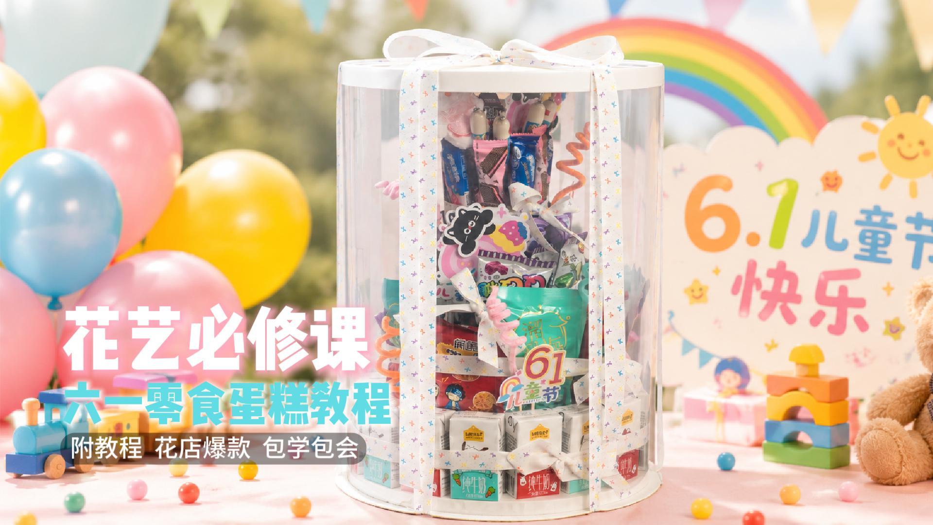 花艺必修课|六一零食蛋糕教程