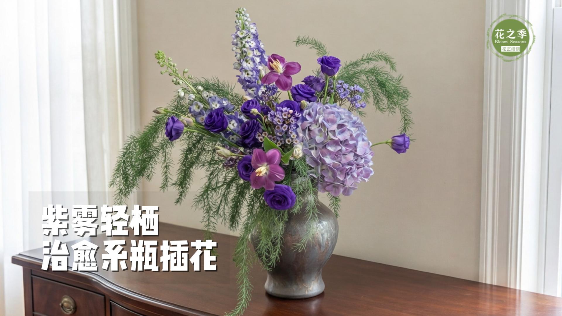 【瓶插花】紫雾轻栖|治愈系瓶插花