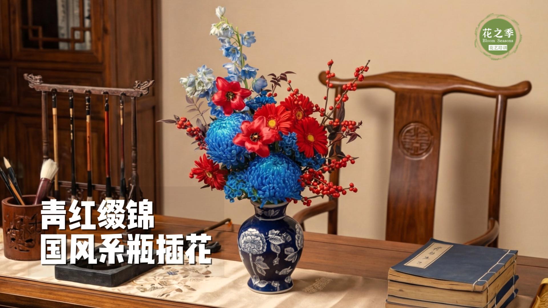 【瓶插花】青红缀锦|国风系瓶插花